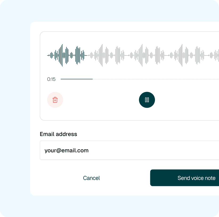 Verbanest voice messaging interface